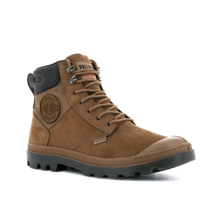 Dámské Boty Palladium Pampa Shield WP+ LUX Hnědé | CZ JQW-64O